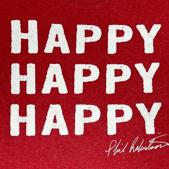 Duck Dynasty Duck Commander Happy Happy Happy Tee Shirt in Heathered Red XXXL - Picture 3 of 11